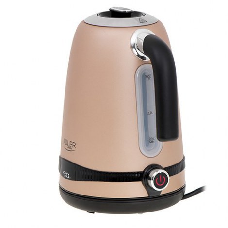 Adler | Kettle | AD 1295 | Electric | 2200 W | 1.7 L | Stainless steel | 360° rotational base | Golden - 2